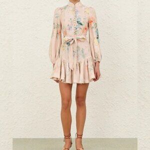 Zimmermann Women’s Illuminate Peplum Linen Mini Dress